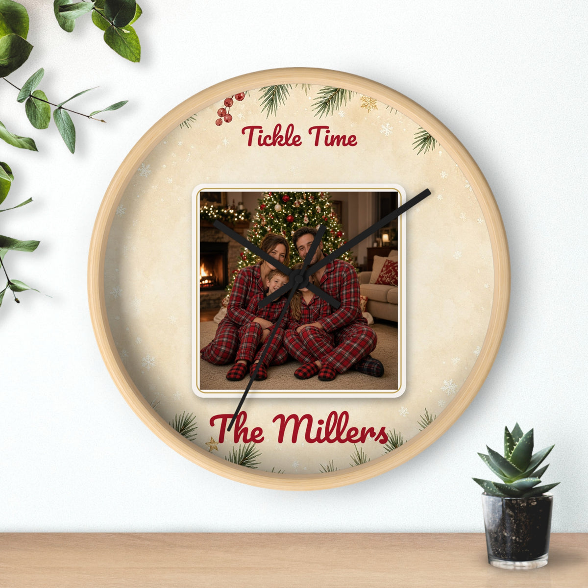 Personalized Photo Wall Clock — Custom Kids Face Clock Gift