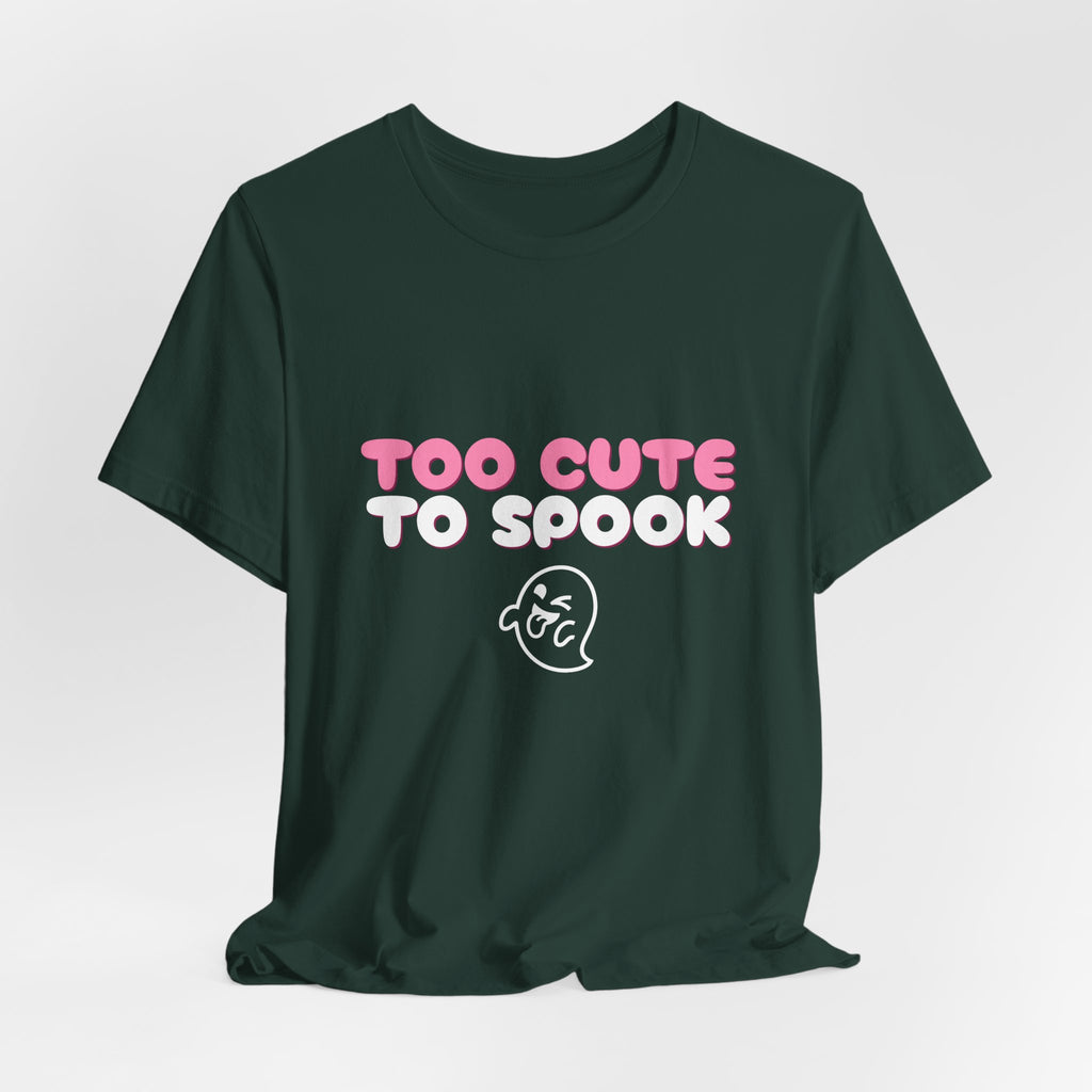 Too Cute to Spook Shirt — Funny Pink Halloween Ghost Tee
