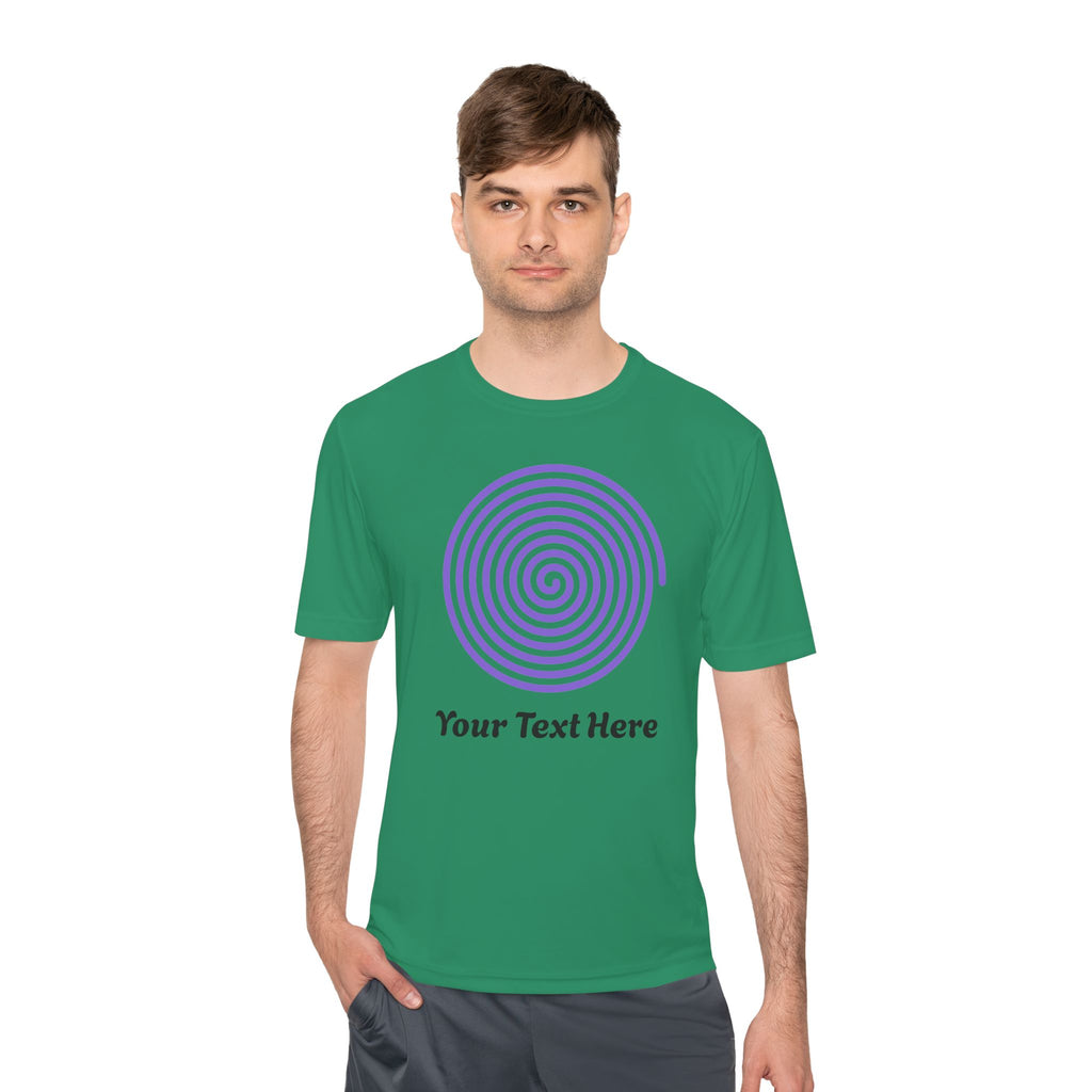 Hypnotic Spiral Tee – Customizable Purple Spiral T-Shirt