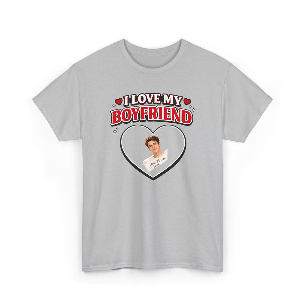 Valentine Day Gift - Unisex Heavy Cotton Tee - Add your own picture.