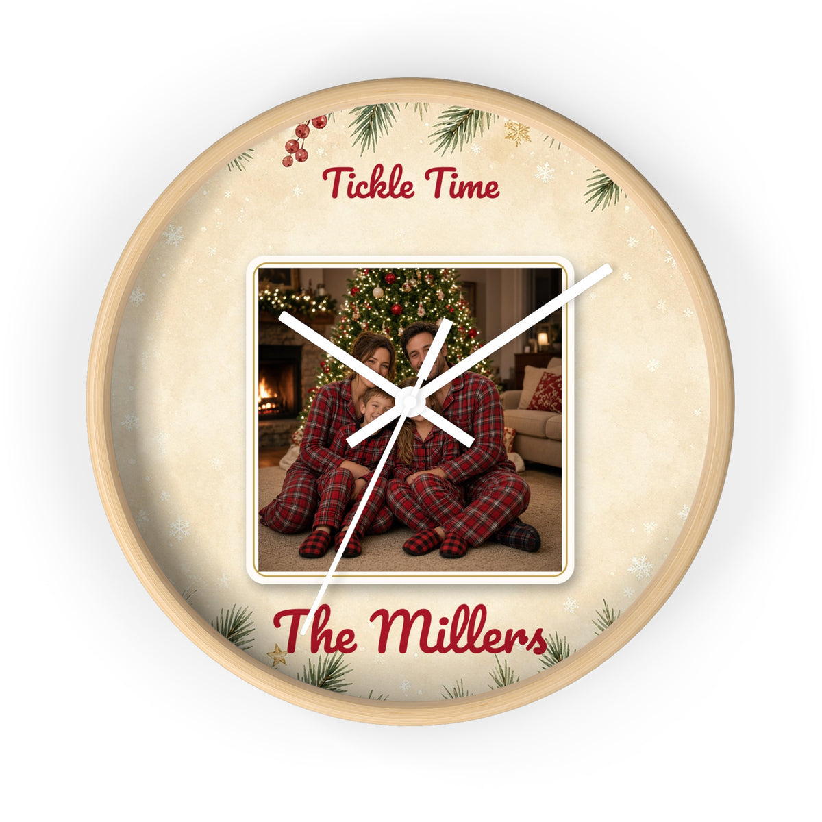 Personalized Photo Wall Clock — Custom Kids Face Clock Gift