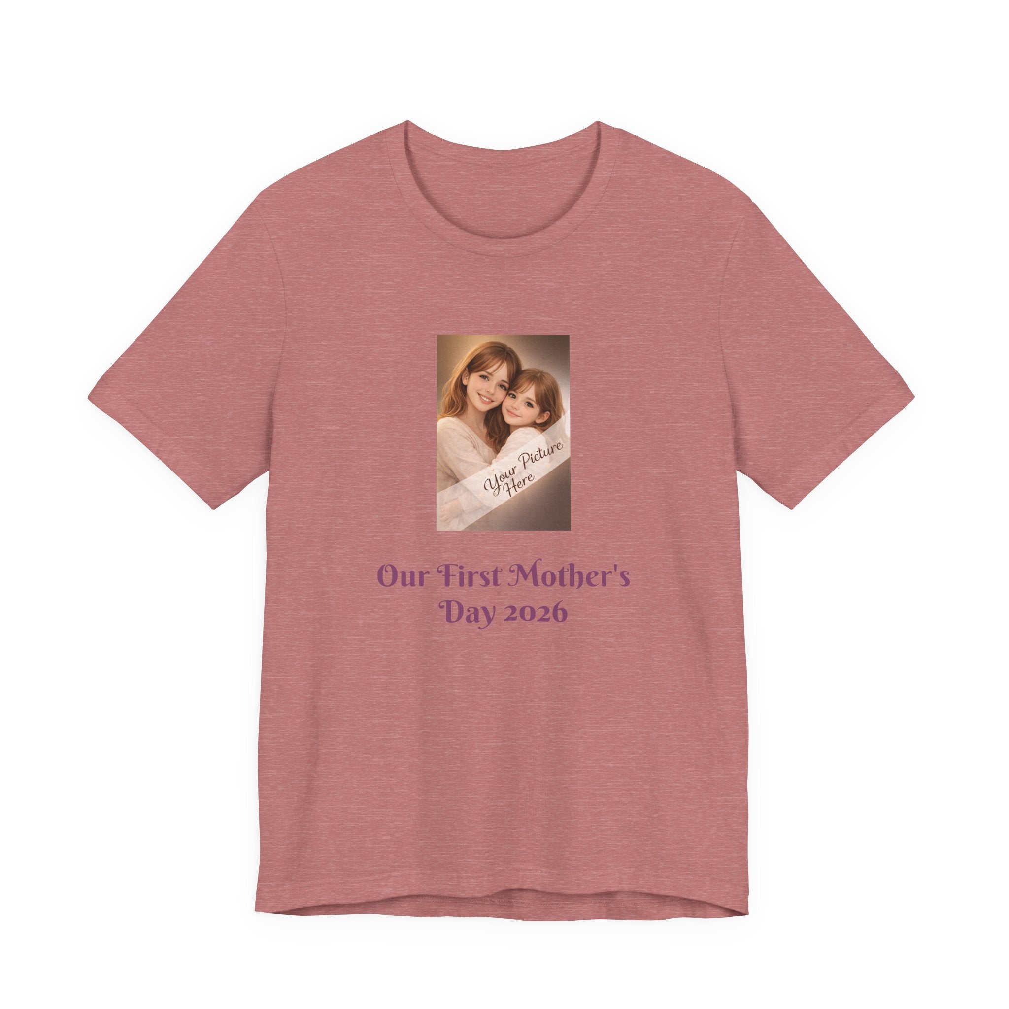 Our First Mother's Day Photo Tee — Personalized Floral Mother's Day T-Shirt