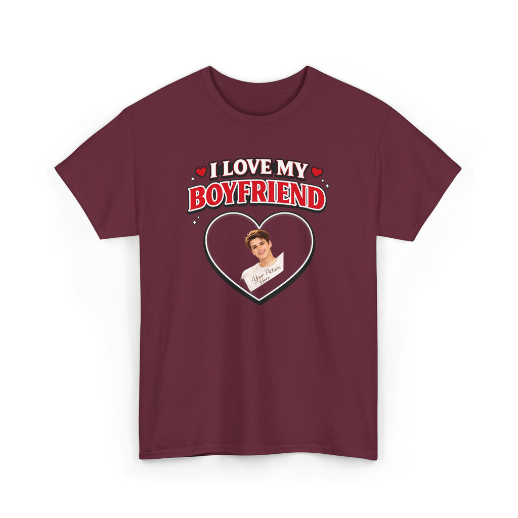 Valentine Day Gift - Unisex Heavy Cotton Tee - Add your own picture.