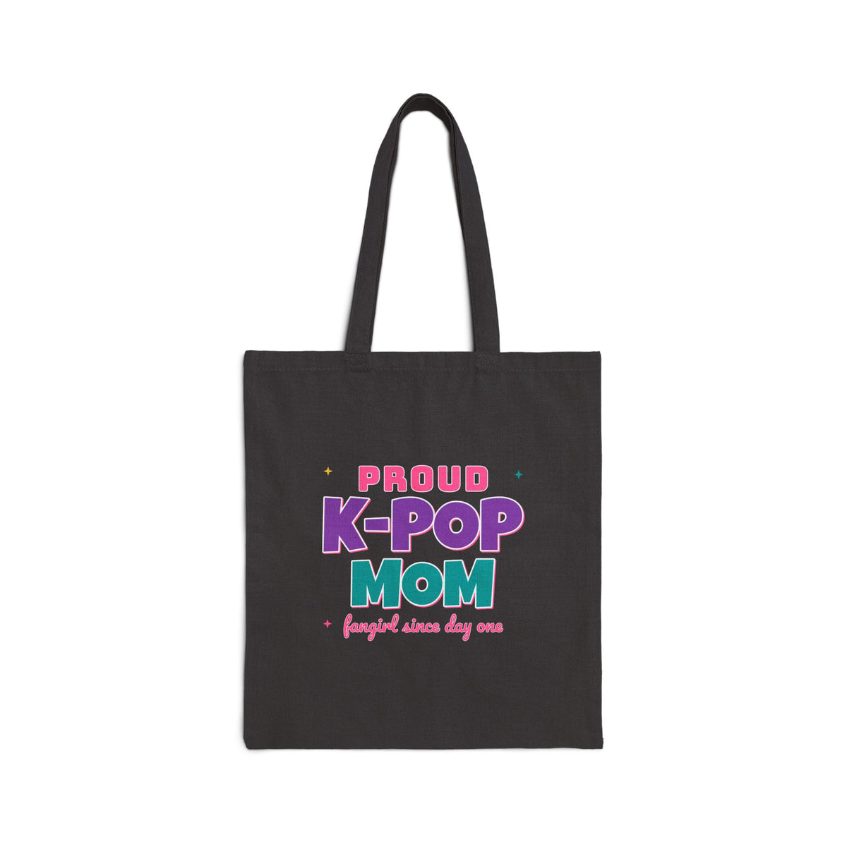 Proud K-Pop Mom Tote Bag — Cute Fangirl Canvas Tote for Concerts & Everyday