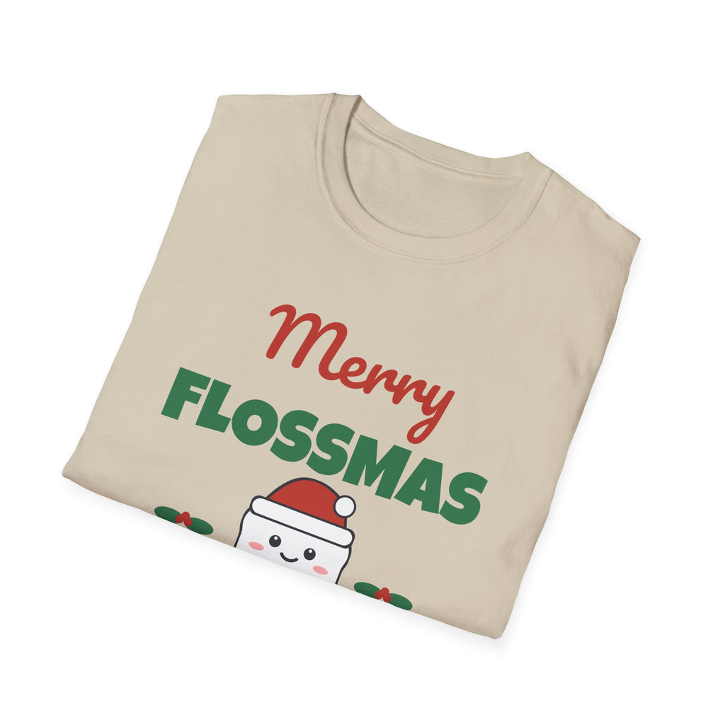 Merry Flossmas Shirt — Funny Dental Christmas Tee for Dentists, Hygienists & Dental Crew