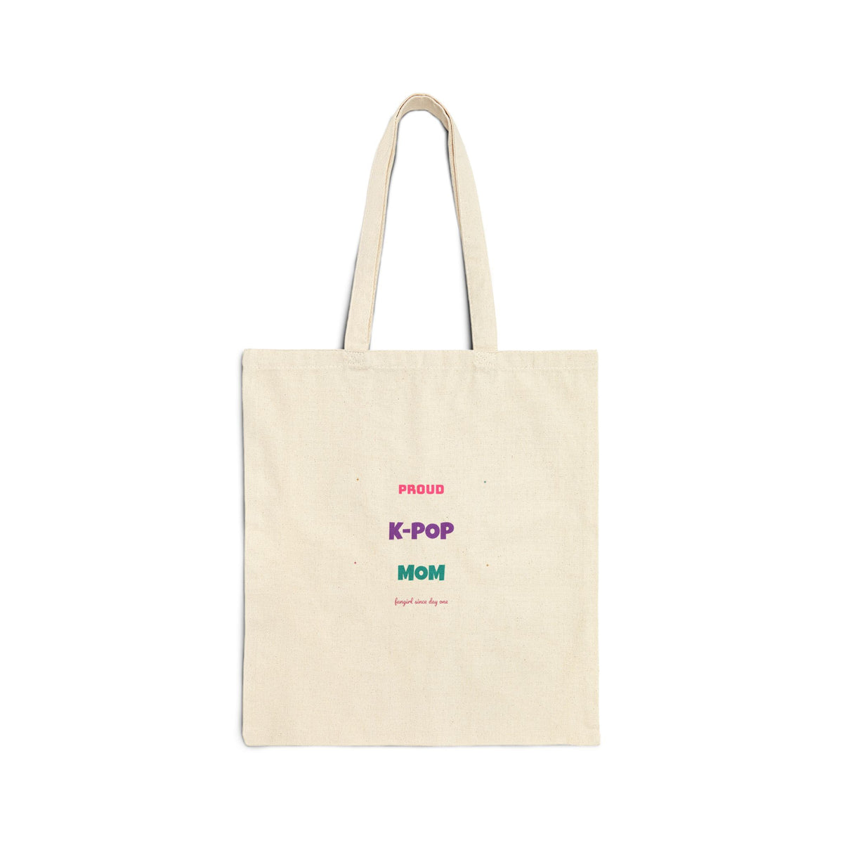Proud K-Pop Mom Tote Bag — Cute Fangirl Canvas Tote for Concerts & Everyday
