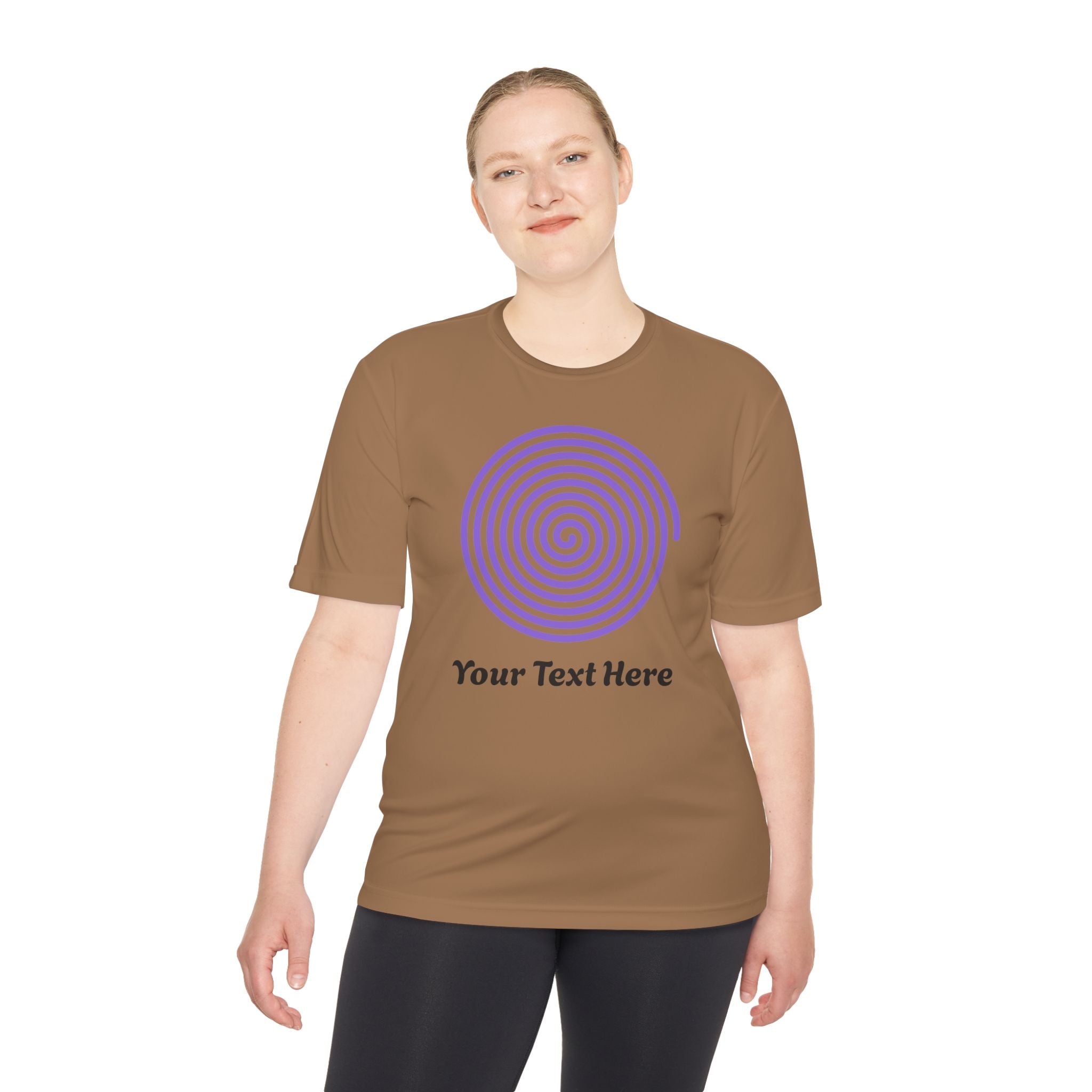 Hypnotic Spiral Tee – Customizable Purple Spiral T-Shirt
