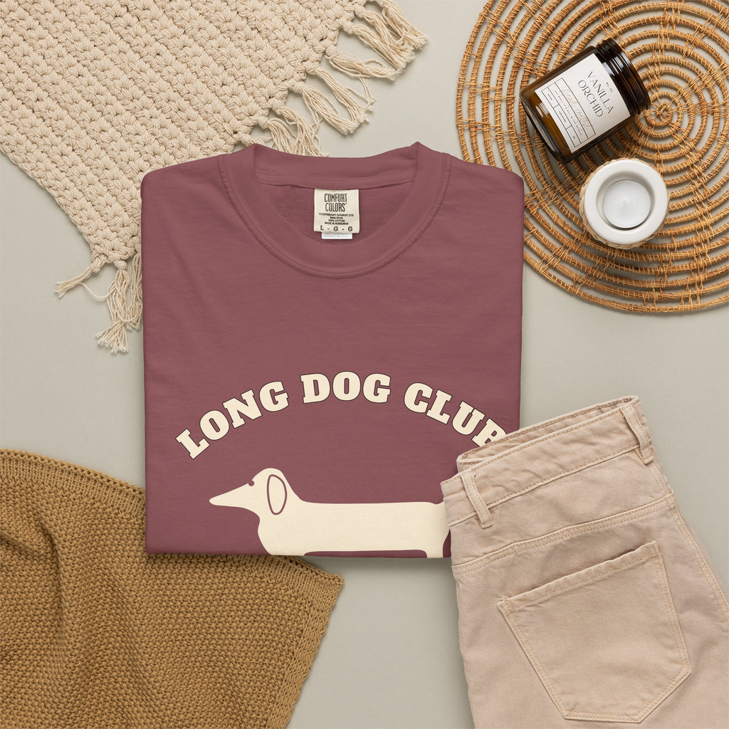 Long Dog Club Shirt — Retro Dachshund Mom & Dad Tee