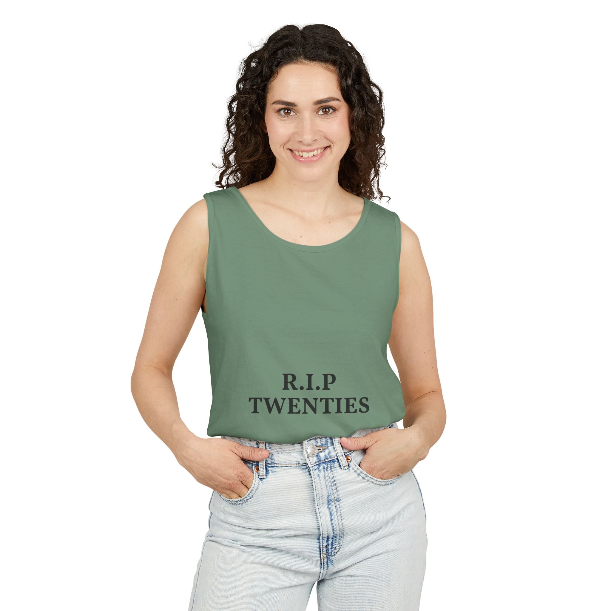 R.I.P. Twenties Tank Top — Funny 30th Birthday Retirement of Your 20s Tee