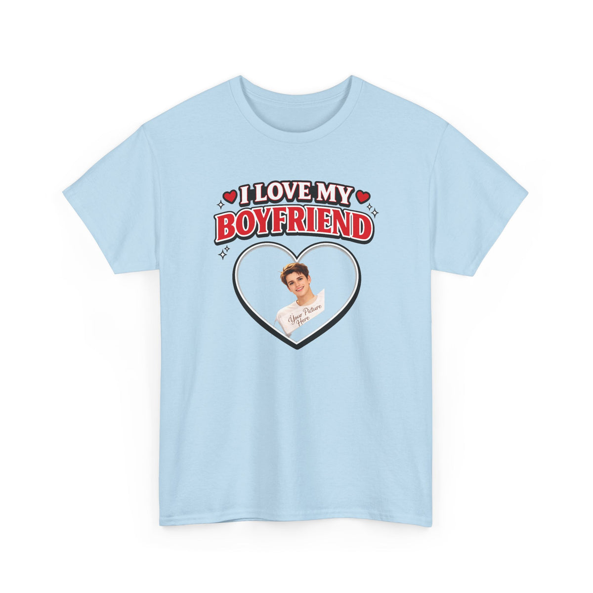 Custom Valentine Photo Tee — Personalized Couple Picture Shirt Gift