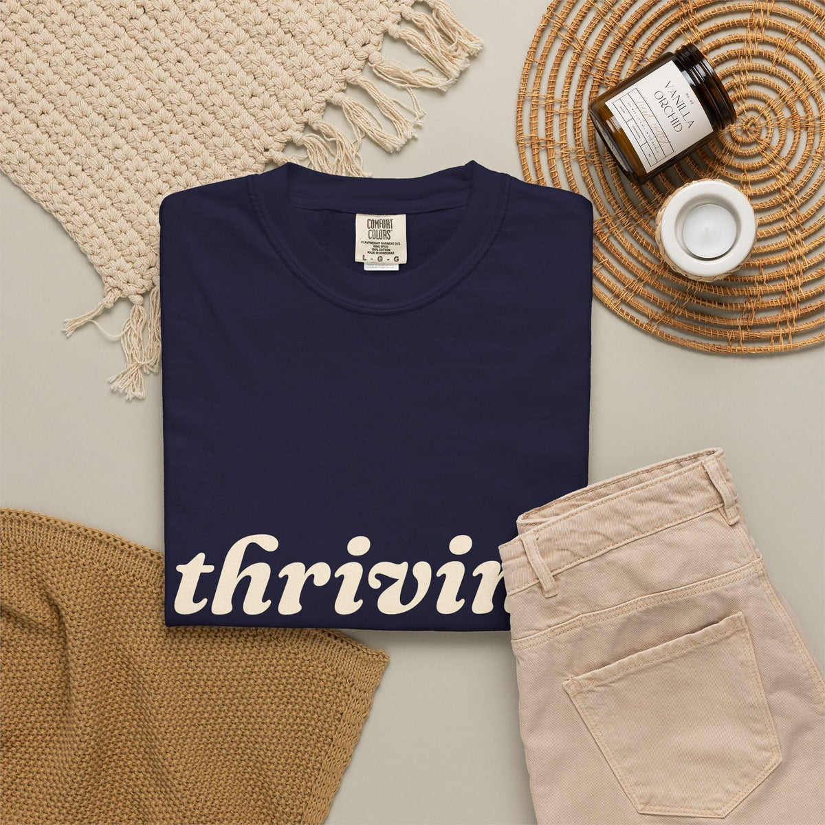 Thriving (Lying) Shirt — Funny Burnout Tee for Adults