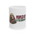 Peopled Out by the Second Party Mug — Funny Introvert Christmas Sloth Coffee Mug 11oz