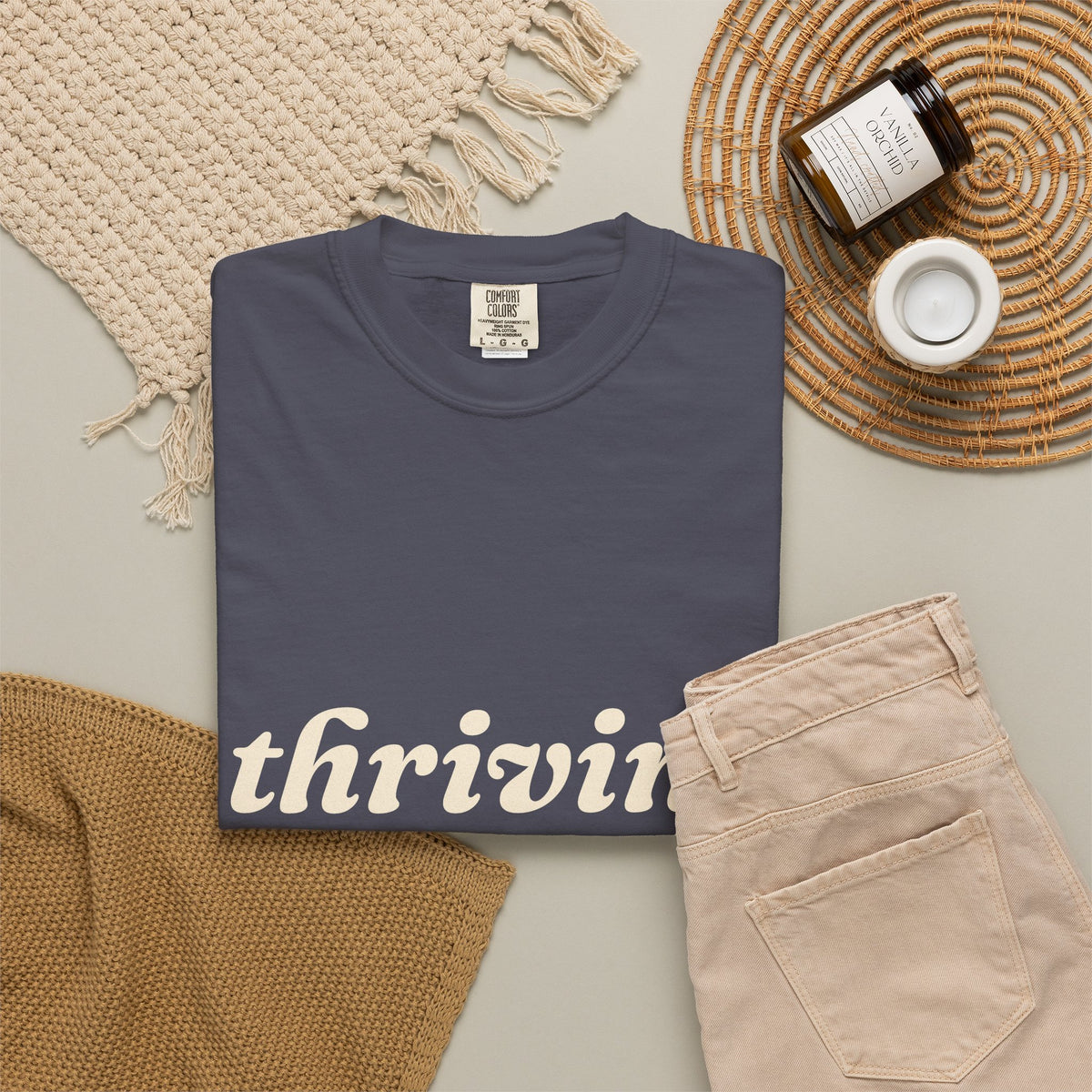 Thriving (Lying) Shirt — Funny Burnout Tee for Adults